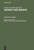 Cover: Klopstocks Arbeitstagebuch - De Gruyter