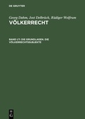 Cover: Georg Dahm; Jost Delbr&uuml;ck; R&uuml;diger Wolfrum: V&ouml;lkerrecht / Die Grundlagen. Die V&ouml;lkerrechtssubjekte - De Gruyter