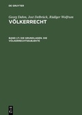 Cover: Die Grundlagen. Die V&ouml;lkerrechtssubjekte - De Gruyter