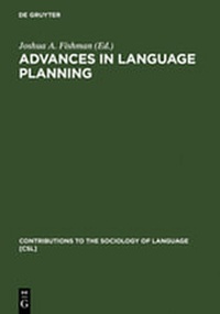 Enlarge image Cover: Advances in language planning - De Gruyter Mouton