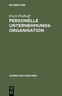 Abbildung von: Personelle Unternehmungsorganisation - De Gruyter