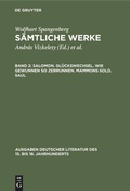 Cover: Salomon. Gl&uuml;ckswechsel. Wie gewunnen so zerrunnen. Mammons Sold. Saul - De Gruyter