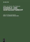 Cover: Allgemeine Grundlagen - De Gruyter