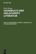 Cover: Supplement zu Band I. Anhang: Zur Kuyunjik-Sammlung - De Gruyter