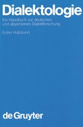 Cover: Dialektologie. 1. Halbband - De Gruyter Mouton