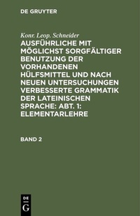 Abbildung von: Elementarlehre - De Gruyter Mouton