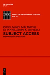 Enlarge image Cover: Subject Access - De Gruyter Saur