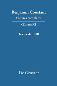 Enlarge image Cover: Textes de 1818 - De Gruyter