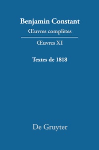 Enlarge image Cover: Textes de 1818 - De Gruyter