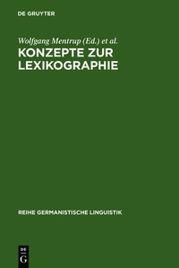 Abbildung von: Konzepte zur Lexikographie - De Gruyter