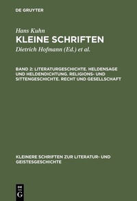 Abbildung von: Literaturgeschichte. Heldensage und Heldendichtung. Religions- und Sittengeschichte. Recht und Gesellschaft - De Gruyter