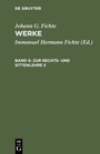 Cover: Zur Rechts- und Sittenlehre II - De Gruyter