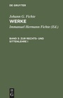 Cover: Zur Rechts- und Sittenlehre I - De Gruyter