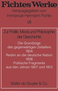 Cover: Zur Politik, Moral und Philosophie der Geschichte - De Gruyter