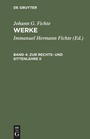 Cover: Zur Rechts- und Sittenlehre II - De Gruyter