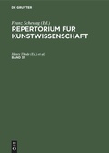 Cover: Repertorium f&uuml;r Kunstwissenschaft. Band 31 - De Gruyter