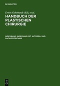 Cover: Handbuch der plastischen Chirurgie / Indexband mit Autoren- und Sachverzeichnis - De Gruyter