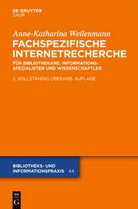 Abbildung von: Fachspezifische Internetrecherche - De Gruyter Saur