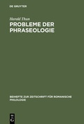 Cover: Probleme der Phraseologie - De Gruyter