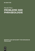 Cover: Probleme der Phraseologie - De Gruyter
