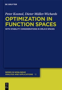 Enlarge image Cover: Optimization in Function Spaces - De Gruyter