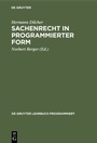Cover: Sachenrecht in programmierter Form - De Gruyter