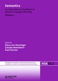 Cover: Semantics. Volume 2 - De Gruyter Mouton