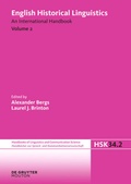 Cover: English Historical Linguistics. Volume 2 - De Gruyter Mouton