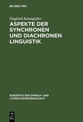 Cover: Aspekte der synchronen und diachronen Linguistik - De Gruyter Mouton