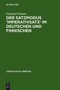 Cover: Der Satzmodus 'Imperativsatz' im Deutschen und Finnischen - De Gruyter