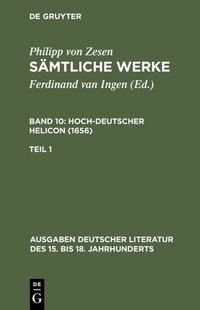 Abbildung von: Deutscher Helikon. Erster Teil - De Gruyter