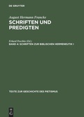 Cover: Schriften zur biblischen Hermeneutik I - De Gruyter