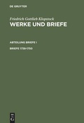 Cover: Briefe 1738-1750 - De Gruyter
