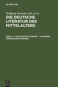 Cover: 'A solis ortus cardine' - Colmarer Dominikanerchronist - De Gruyter