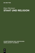 Cover: Staat und Religion - De Gruyter