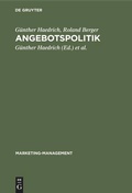 Cover: Angebotspolitik - De Gruyter
