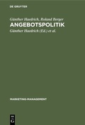 Cover: Angebotspolitik - De Gruyter