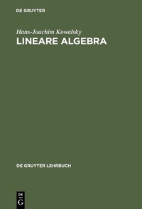 Abbildung von: Lineare Algebra - De Gruyter