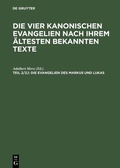 Cover: Die Evangelien des Markus und Lukas - De Gruyter