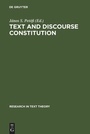 Cover: Text and Discourse Constitution - De Gruyter
