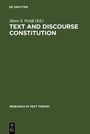 Cover: Text and Discourse Constitution - De Gruyter