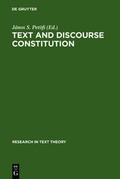 Cover: Text and Discourse Constitution - De Gruyter