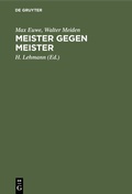 Cover: Meister gegen Meister - De Gruyter