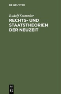 Bild: Rechts- und Staatstheorien der Neuzeit - De Gruyter