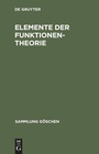 Cover: Elemente der Funktionentheorie - De Gruyter
