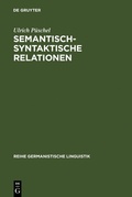 Cover: Semantisch-syntaktische Relationen - De Gruyter
