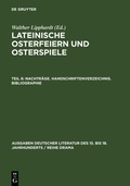 Cover: Nachtr&auml;ge. Handschriftenverzeichnis. Bibliographie - De Gruyter