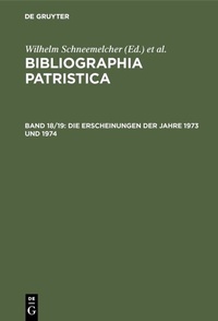 Abbildung von: Die Erscheinungen der Jahre 1973 und 1974 - De Gruyter