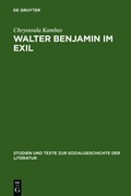 Cover: Walter Benjamin im Exil - De Gruyter
