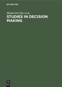 Cover: Studies in Decision Making - De Gruyter